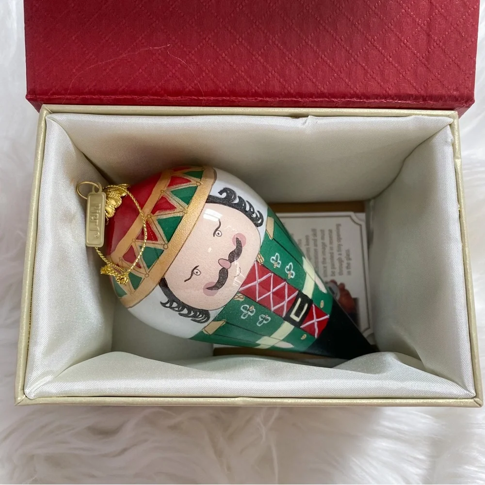 Li Bien Pier 1 Nutcracker Glass Ornament 2017